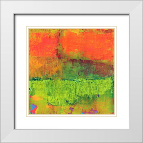 Hifi Abstract IV White Modern Wood Framed Art Print with Double Matting by Ray, Elena