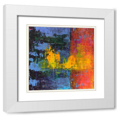 Hifi Abstract VI White Modern Wood Framed Art Print with Double Matting by Ray, Elena
