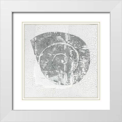 Minimalism V White Modern Wood Framed Art Print with Double Matting by Ray, Elena