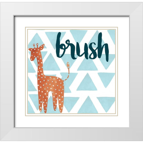 Jungle Bath I White Modern Wood Framed Art Print with Double Matting by Popp, Grace