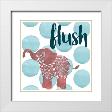 Jungle Bath III White Modern Wood Framed Art Print with Double Matting by Popp, Grace