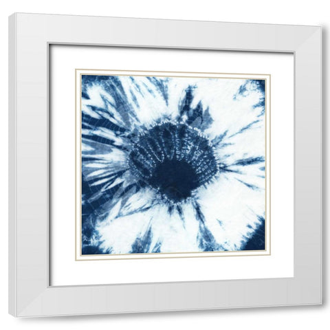 Shibori Shells I White Modern Wood Framed Art Print with Double Matting by Zarris, Chariklia