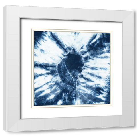 Shibori Shells II White Modern Wood Framed Art Print with Double Matting by Zarris, Chariklia