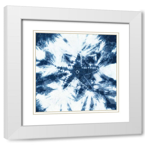 Shibori Shells III White Modern Wood Framed Art Print with Double Matting by Zarris, Chariklia