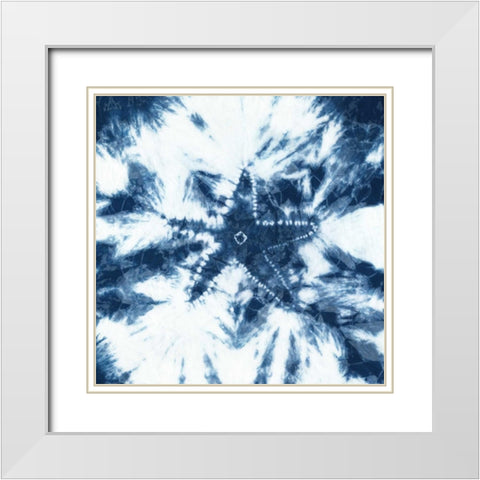 Shibori Shells III White Modern Wood Framed Art Print with Double Matting by Zarris, Chariklia