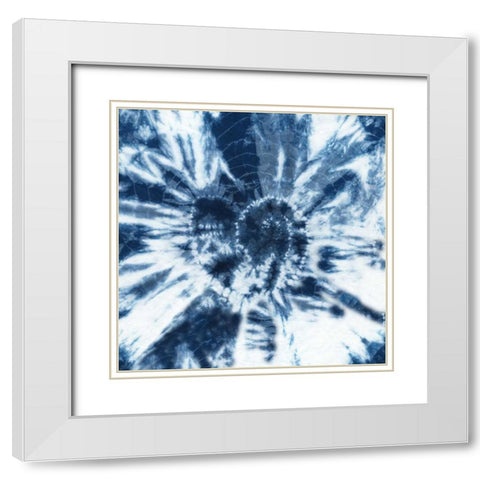 Shibori Shells IV White Modern Wood Framed Art Print with Double Matting by Zarris, Chariklia