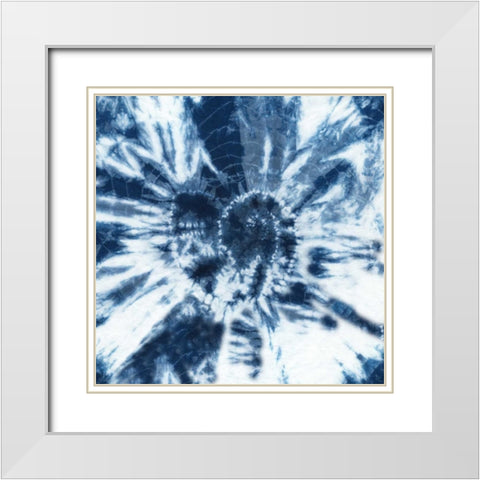 Shibori Shells IV White Modern Wood Framed Art Print with Double Matting by Zarris, Chariklia