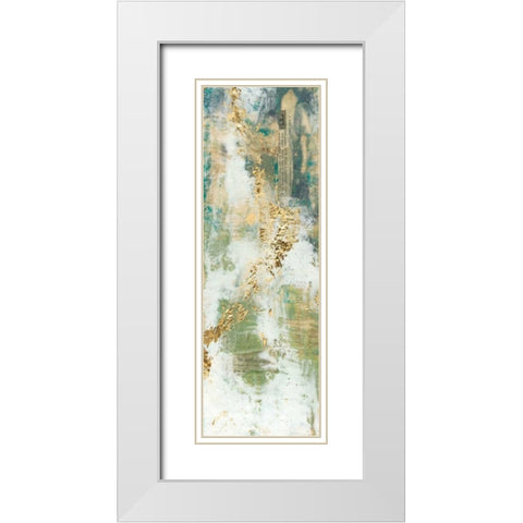 Aural Flow I White Modern Wood Framed Art Print with Double Matting by Goldberger, Jennifer