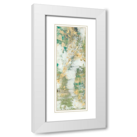 Aural Flow II White Modern Wood Framed Art Print with Double Matting by Goldberger, Jennifer