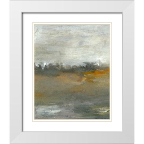 Early Mist I White Modern Wood Framed Art Print with Double Matting by Gordon, Sharon