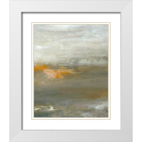 Early Mist II White Modern Wood Framed Art Print with Double Matting by Gordon, Sharon