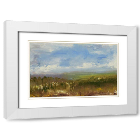 Pratts Falls Road II White Modern Wood Framed Art Print with Double Matting by Gordon, Sharon