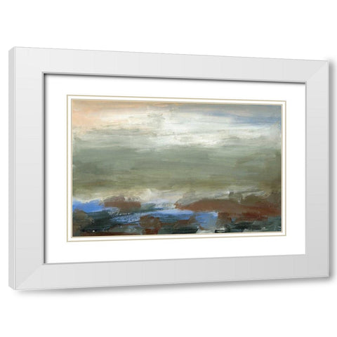 Coast View  II White Modern Wood Framed Art Print with Double Matting by Gordon, Sharon