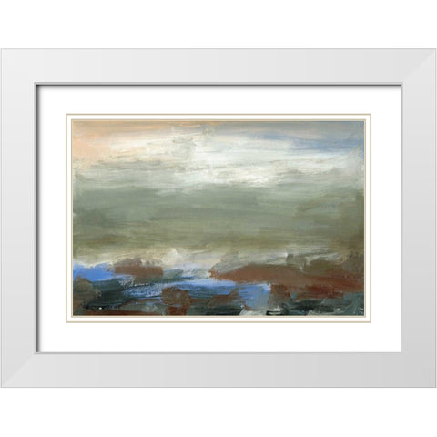 Coast View  II White Modern Wood Framed Art Print with Double Matting by Gordon, Sharon