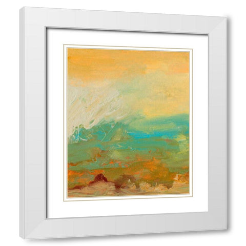 Tropical View  I White Modern Wood Framed Art Print with Double Matting by Gordon, Sharon