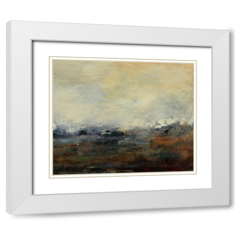 Seasons III White Modern Wood Framed Art Print with Double Matting by Gordon, Sharon