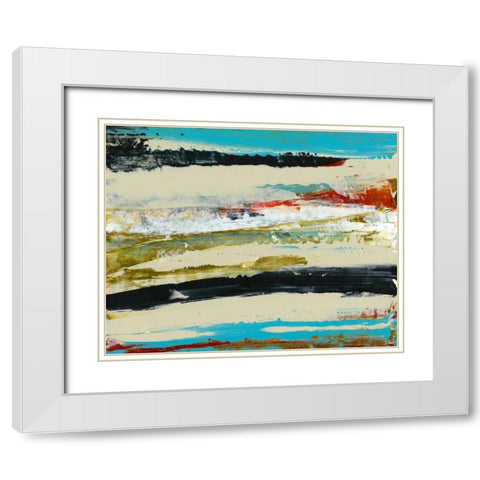 Deconstructed View I White Modern Wood Framed Art Print with Double Matting by Gordon, Sharon