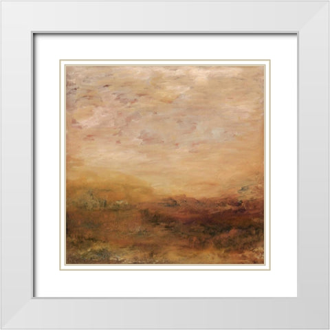 September Morning White Modern Wood Framed Art Print with Double Matting by Gordon, Sharon