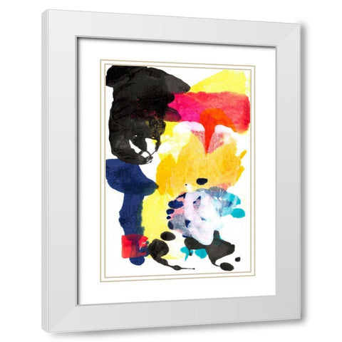 Paint Bloom I White Modern Wood Framed Art Print with Double Matting by Fuchs, Jodi