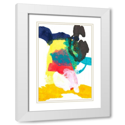 Paint Bloom II White Modern Wood Framed Art Print with Double Matting by Fuchs, Jodi