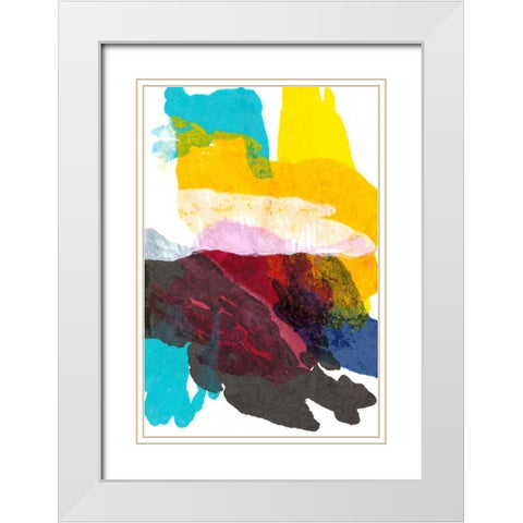 Paint Bloom IV White Modern Wood Framed Art Print with Double Matting by Fuchs, Jodi
