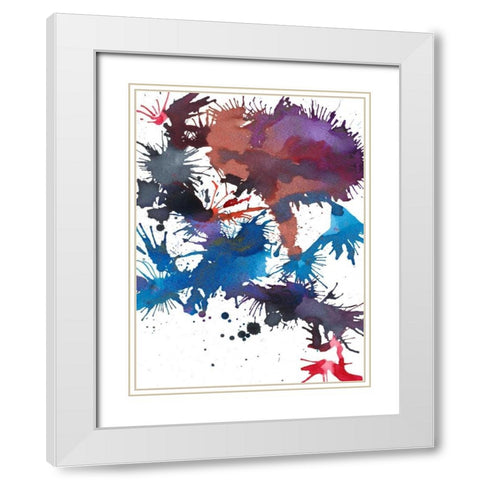 Fireworks I White Modern Wood Framed Art Print with Double Matting by Fuchs, Jodi