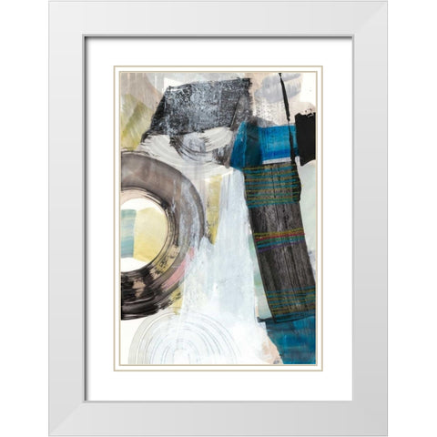 Kabuki II White Modern Wood Framed Art Print with Double Matting by Fuchs, Jodi