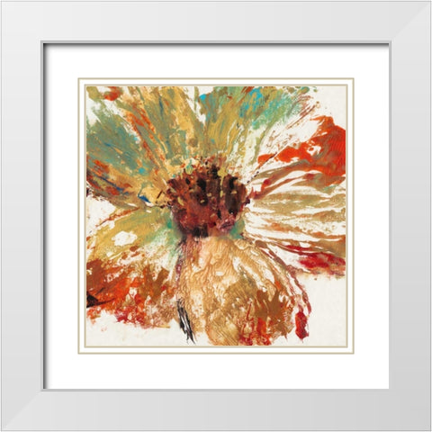 Splash III White Modern Wood Framed Art Print with Double Matting by OToole, Tim
