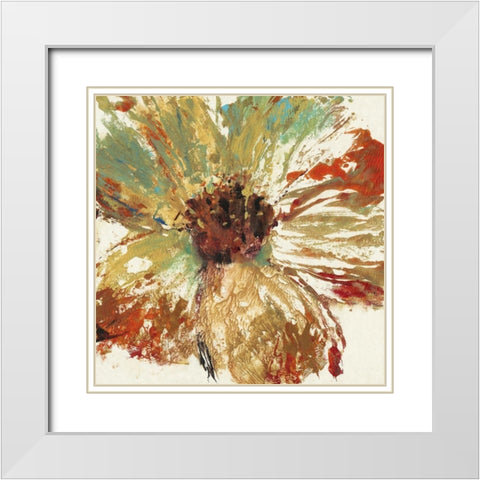 Splash III White Modern Wood Framed Art Print with Double Matting by OToole, Tim