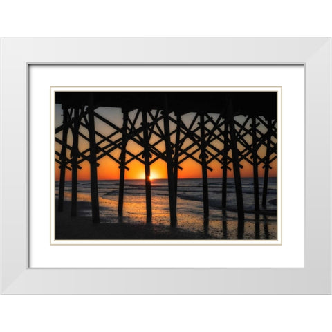 Under the Boardwalk White Modern Wood Framed Art Print with Double Matting by Head, Danny
