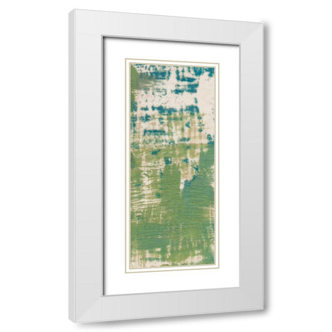 Cool Blue II White Modern Wood Framed Art Print with Double Matting by Goldberger, Jennifer