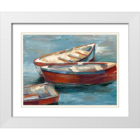 By the Lake II White Modern Wood Framed Art Print with Double Matting by Harper, Ethan