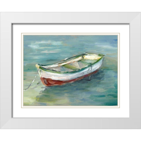By the Shore I White Modern Wood Framed Art Print with Double Matting by Harper, Ethan