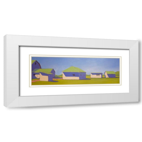 Sunny Outlook White Modern Wood Framed Art Print with Double Matting by Young, Carol