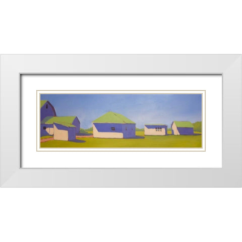 Sunny Outlook White Modern Wood Framed Art Print with Double Matting by Young, Carol