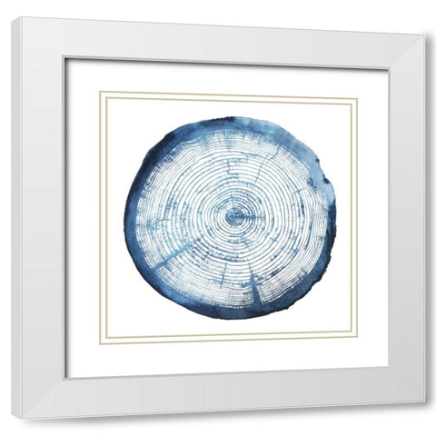 Tree Ring Overlay I White Modern Wood Framed Art Print with Double Matting by Popp, Grace