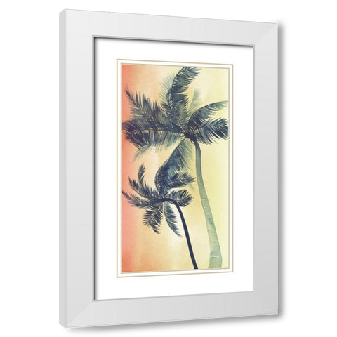 Vintage Palms I White Modern Wood Framed Art Print with Double Matting by Popp, Grace
