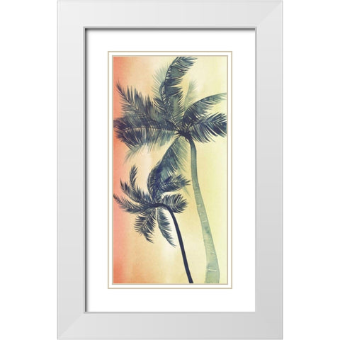 Vintage Palms I White Modern Wood Framed Art Print with Double Matting by Popp, Grace