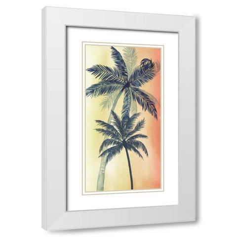 Vintage Palms II White Modern Wood Framed Art Print with Double Matting by Popp, Grace