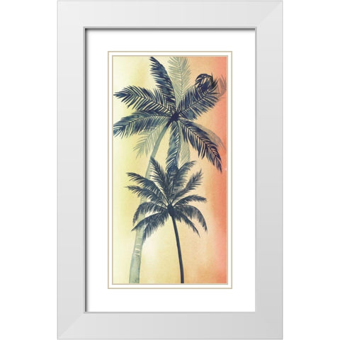 Vintage Palms II White Modern Wood Framed Art Print with Double Matting by Popp, Grace