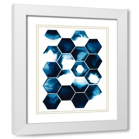 Stormy Geometry I White Modern Wood Framed Art Print with Double Matting by Popp, Grace