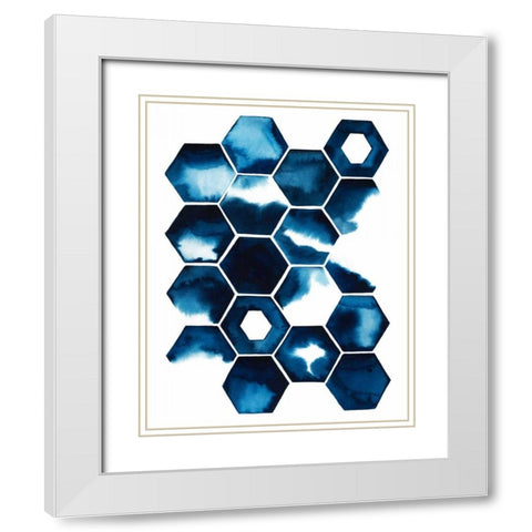Stormy Geometry II White Modern Wood Framed Art Print with Double Matting by Popp, Grace