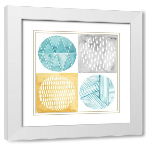 Celestial Ring I White Modern Wood Framed Art Print with Double Matting by Popp, Grace