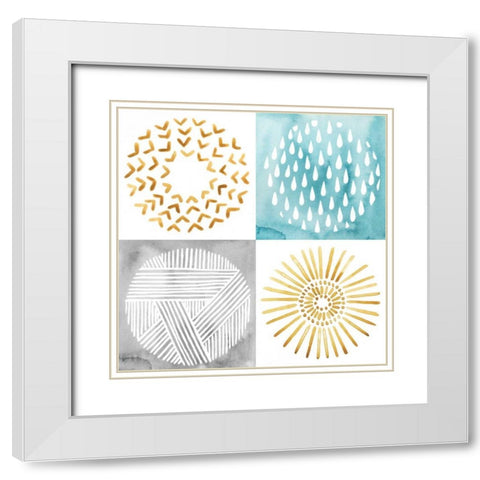 Celestial Ring II White Modern Wood Framed Art Print with Double Matting by Popp, Grace