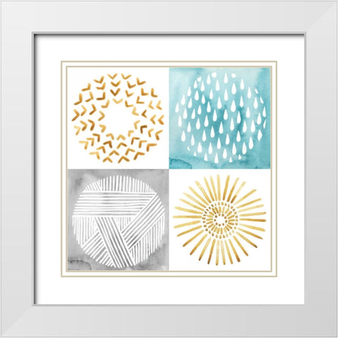 Celestial Ring II White Modern Wood Framed Art Print with Double Matting by Popp, Grace