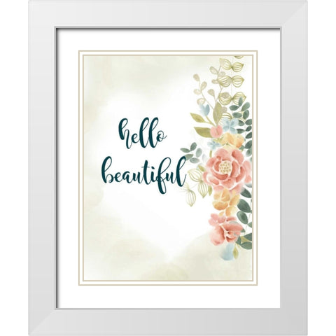 Baby Girl I White Modern Wood Framed Art Print with Double Matting by Studio W
