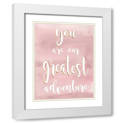 Baby Girl III White Modern Wood Framed Art Print with Double Matting by Studio W