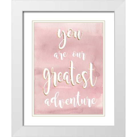 Baby Girl III White Modern Wood Framed Art Print with Double Matting by Studio W