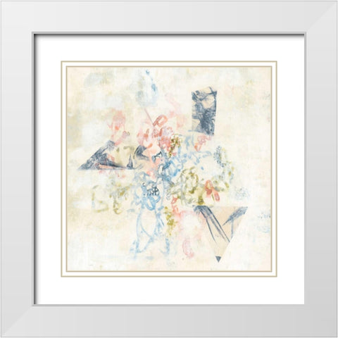 Pastel Scribble II White Modern Wood Framed Art Print with Double Matting by Goldberger, Jennifer
