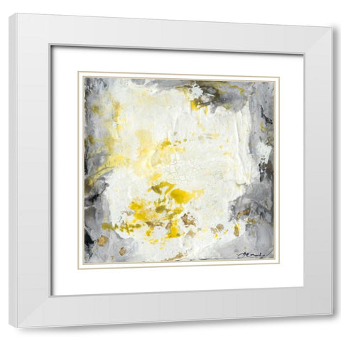 Soft Cliffs I White Modern Wood Framed Art Print with Double Matting by Combs, Joyce